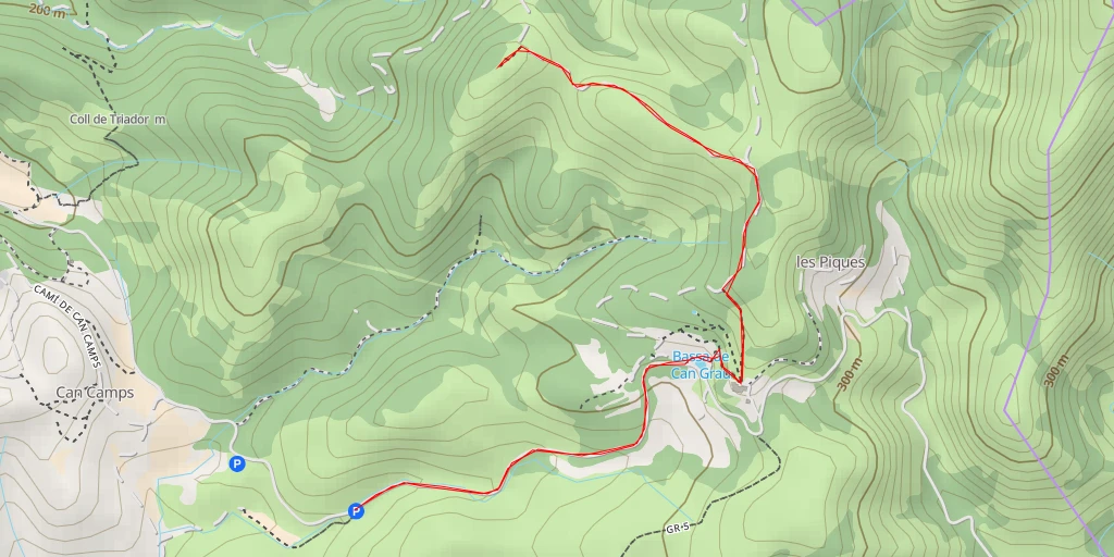 Carte de l'itinéraire :  Turó de Vila-sec