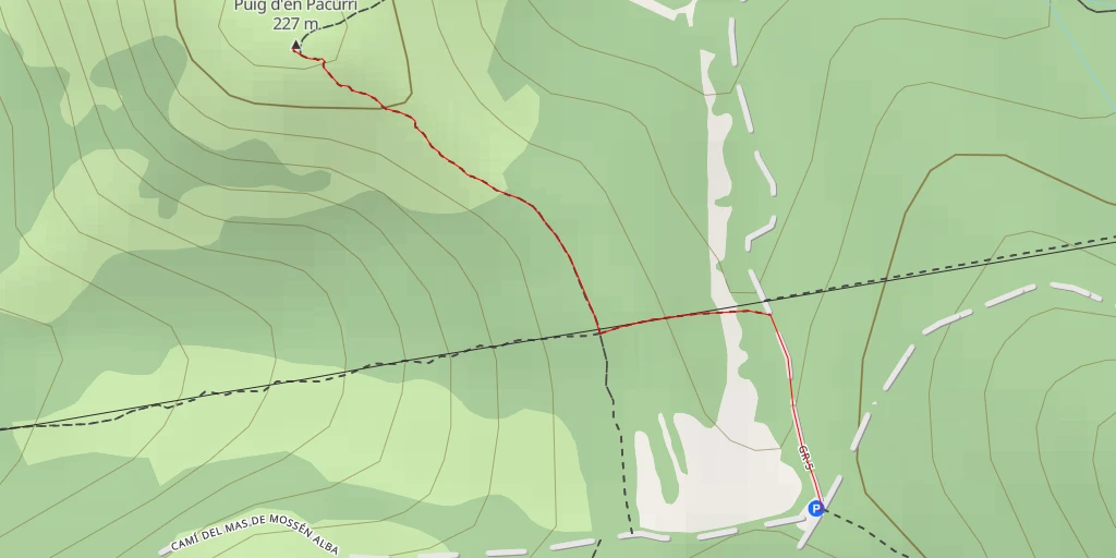 Carte de l'itinéraire :  Puig d'en Pacurri