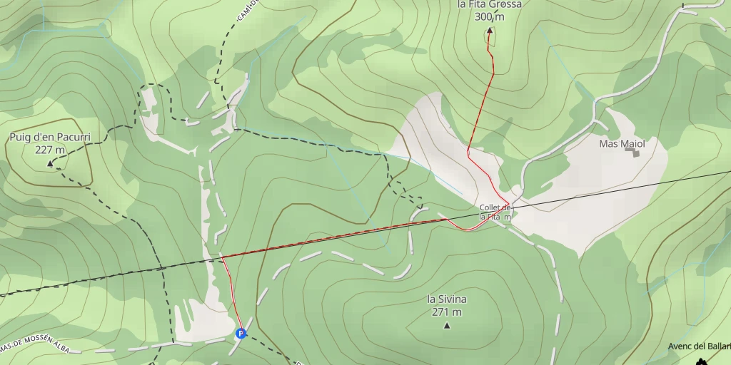 Carte de l'itinéraire :  la Fita Grossa