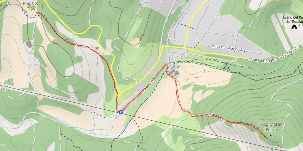 Map of the trail for Puig Morer