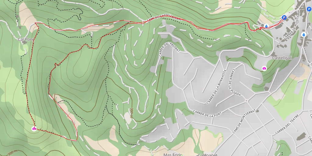 Carte de l'itinéraire :  Camí de Can Cassassaies - Castellgalí