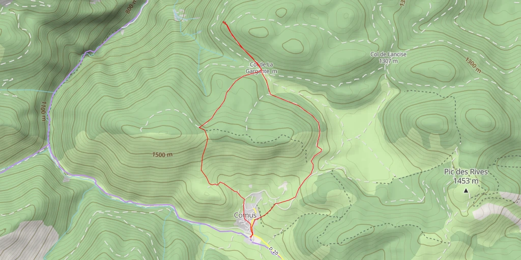 Carte de l'itinéraire :  Pas de l'Ours - Route des Sapins