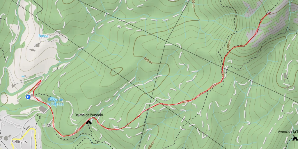 Map of the trail for La Trona