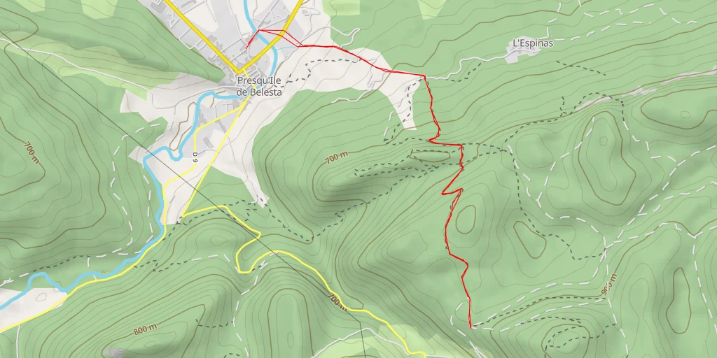 Carte de l'itinéraire :  Belvédère du Bois Joli