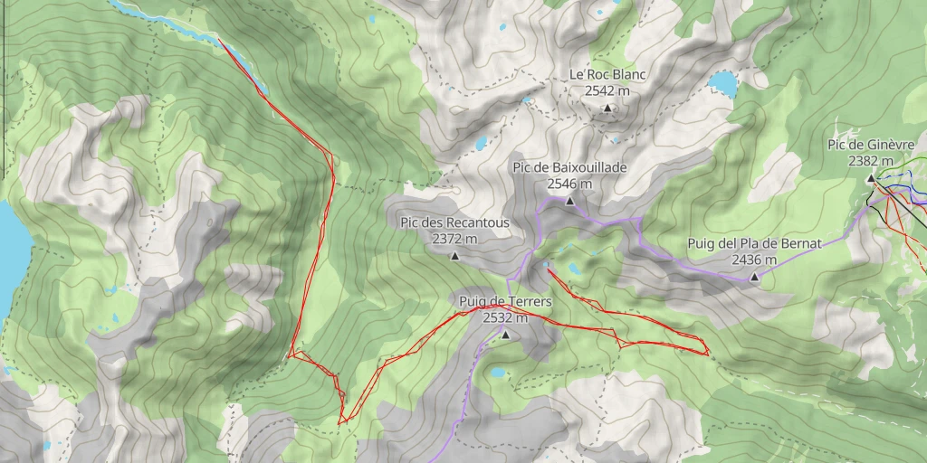 Carte de l'itinéraire :  La Peira Escrita