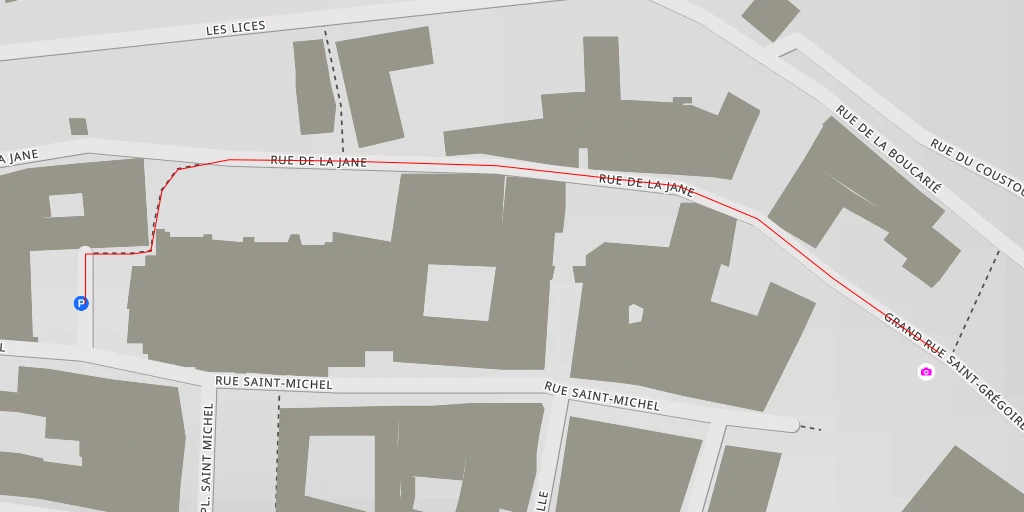 Map of the trail for AI - Monument du souvenir - Cordes-sur-Ciel