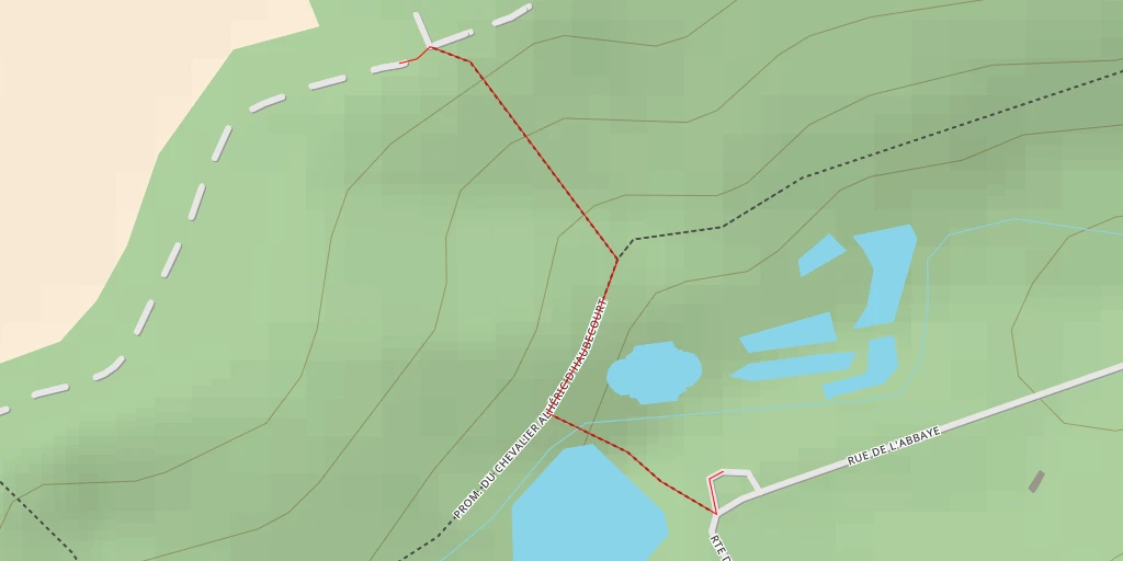 Map of the trail for Promenade du Chevalier Alhéric d'Haubecourt