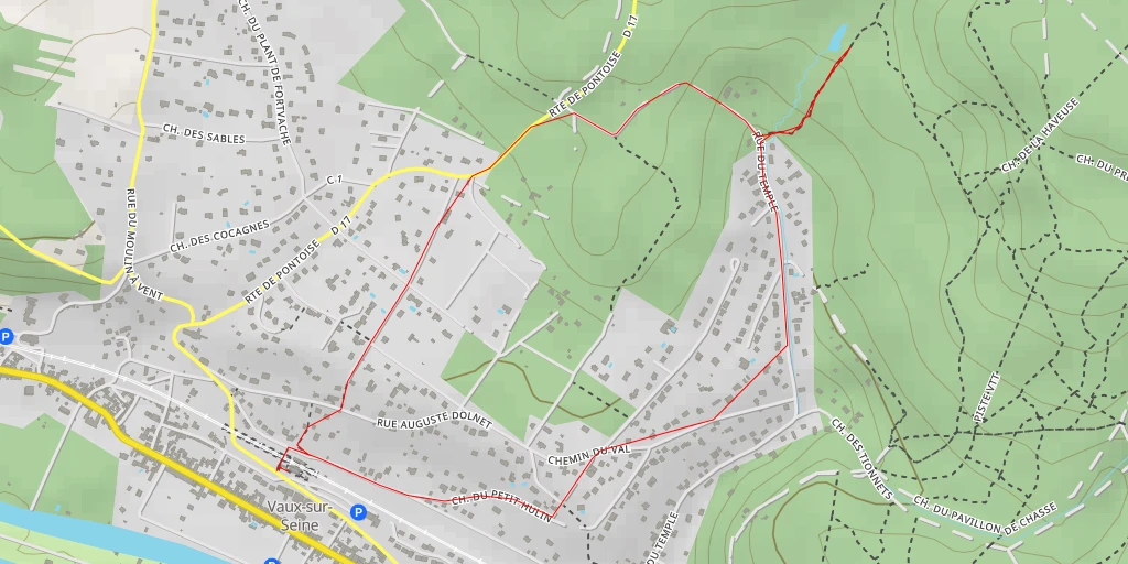 Map of the trail for Chemin de la Platrière Jonquet - Chemin de la Platrière Jonquet