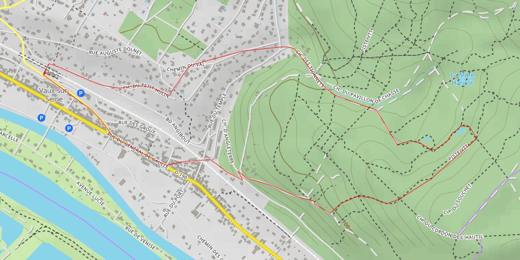 Carte de l'itinéraire :  Chemin du Carrefour Lançon - Chemin du Carrefour Lançon