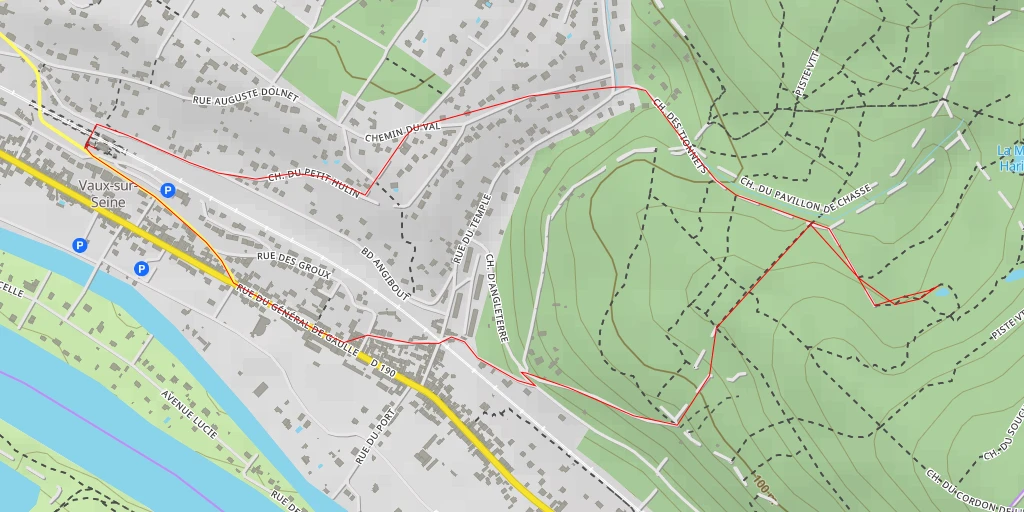 Carte de l'itinéraire :  Piste VTT - Piste VTT