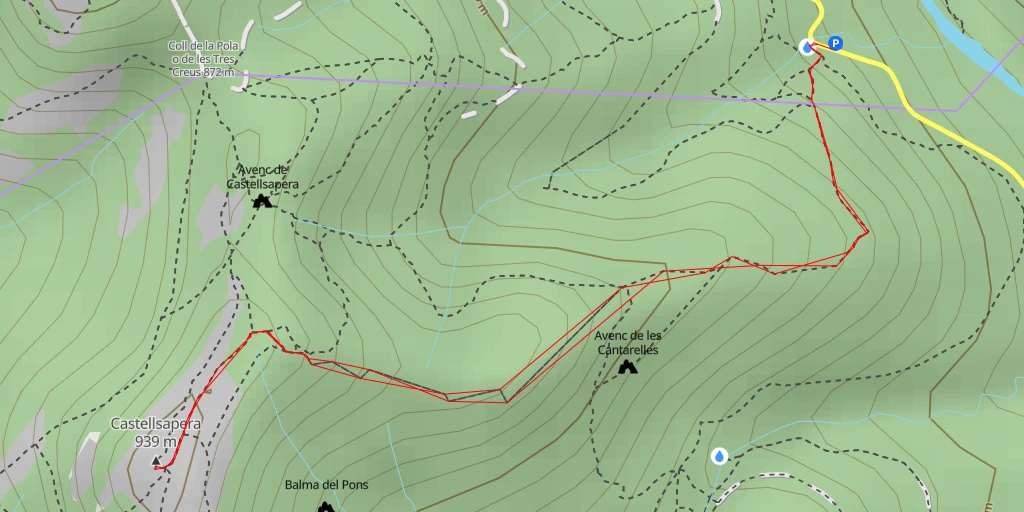 Carte de l'itinéraire :  Castellsapera