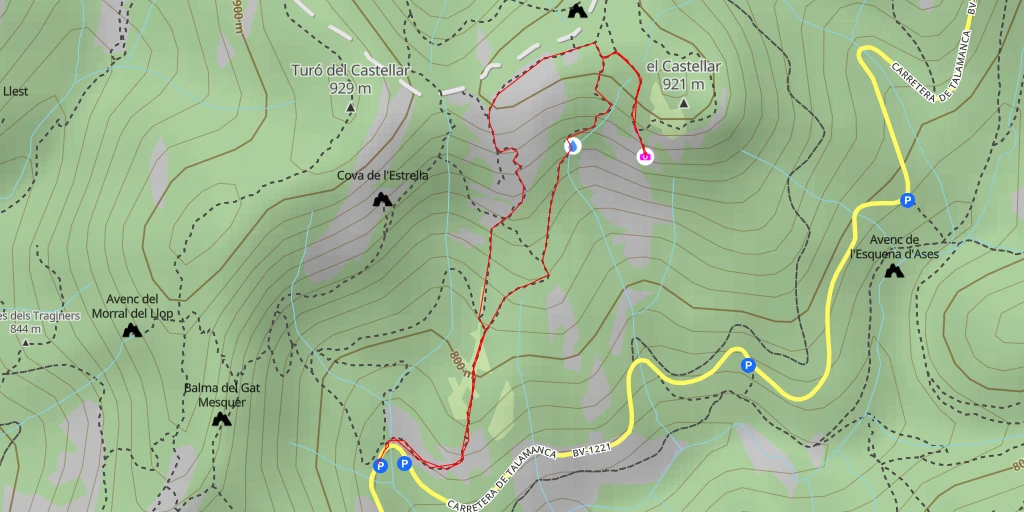 Map of the trail for Miranda del Castellar