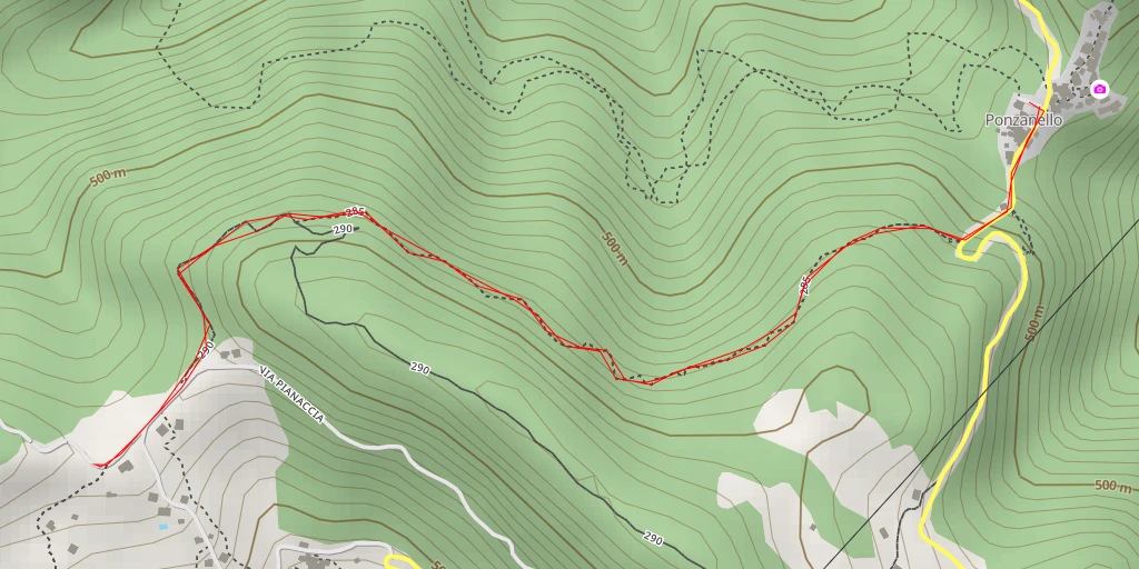 Map of the trail for AI - Fosso dei Bocci