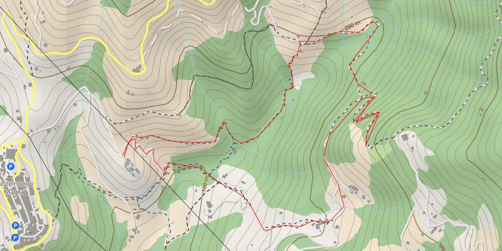 Carte de l'itinéraire :  Via Marciano