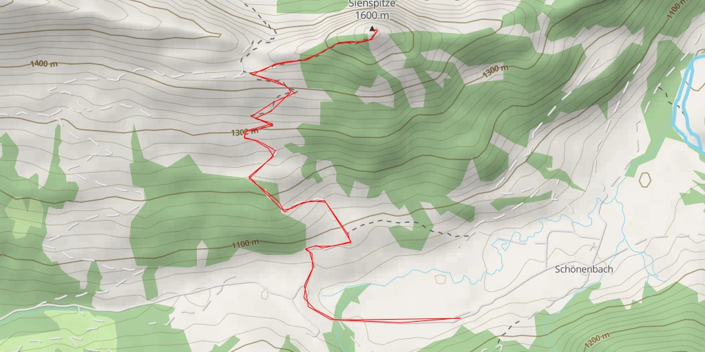 Carte de l'itinéraire :  Sienspitze