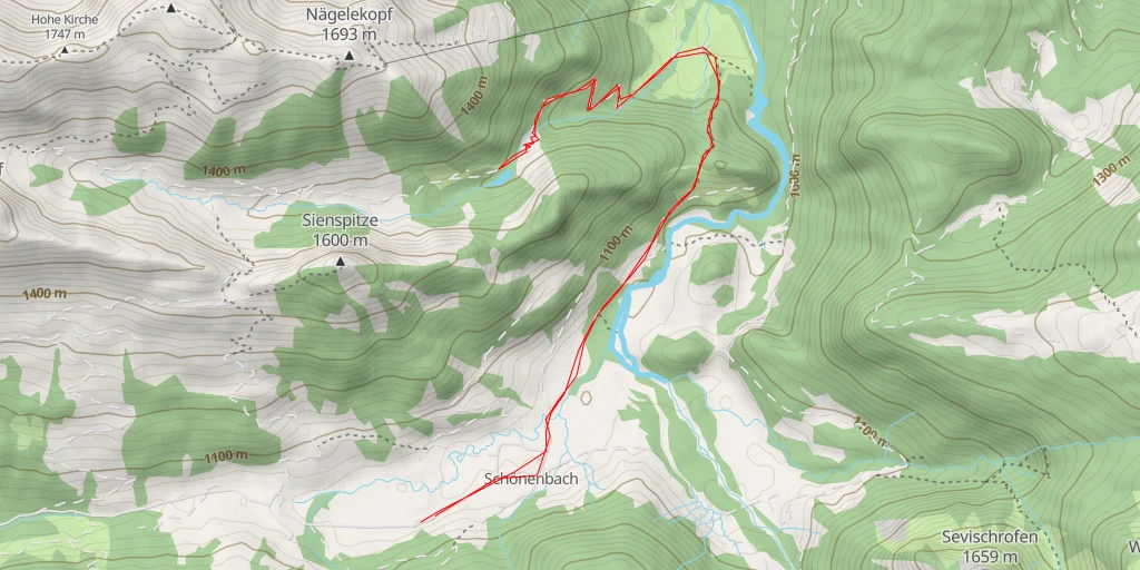 Map of the trail for Ödgunten