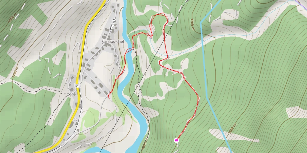 Map of the trail for S-chanf