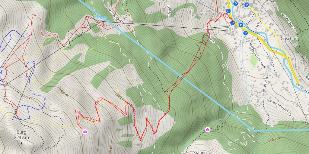 Carte de l'itinéraire :  Vier Barga