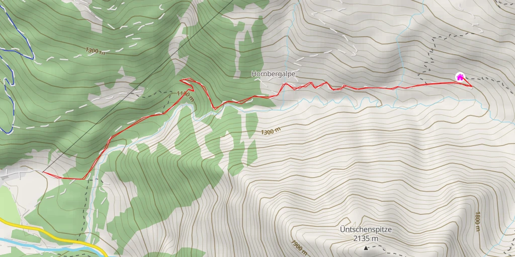 Map of the trail for Pisialpe