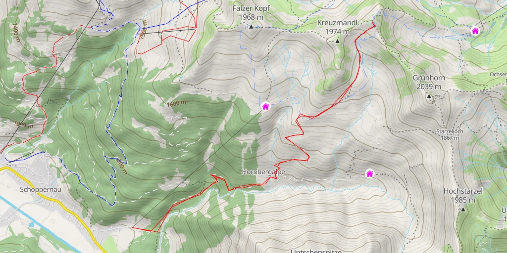 Map of the trail for Steinmandl