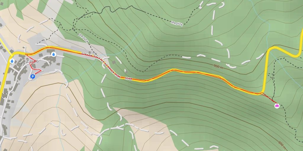 Map of the trail for AI - Via Francigena - Terenzo