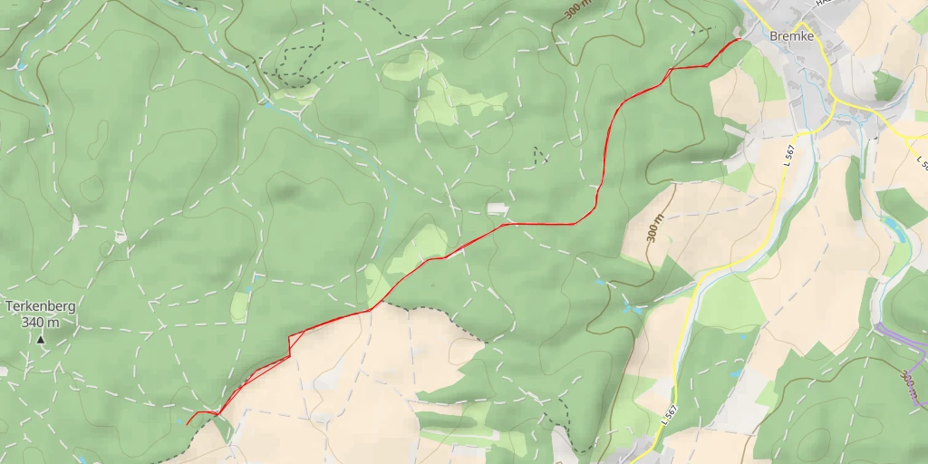 Map of the trail for Wandern im Reinhäuser Wald - L 567