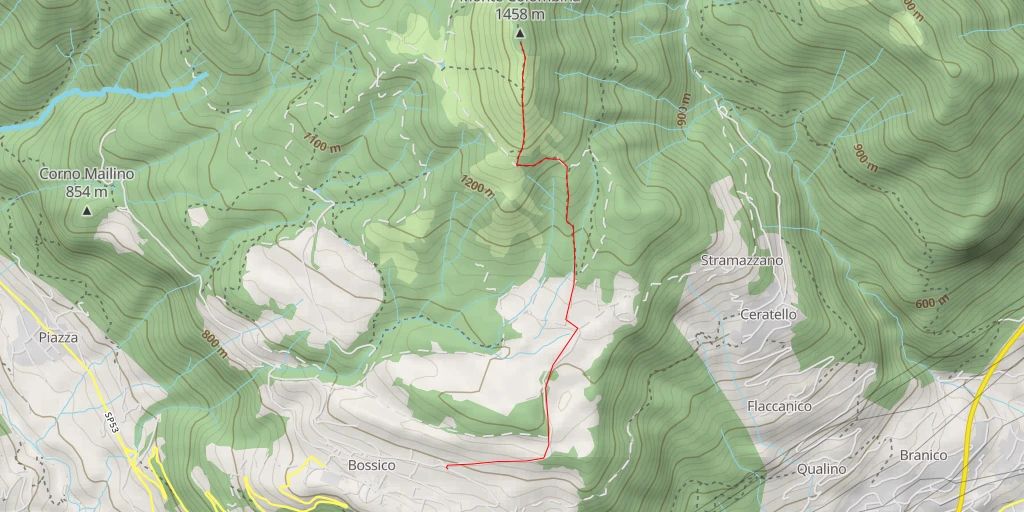 Carte de l'itinéraire :  Monte Colombina