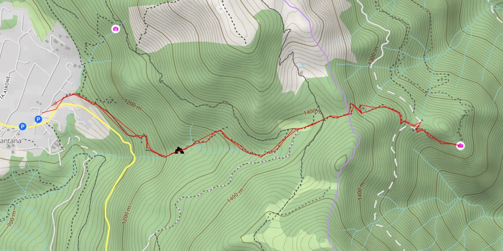 Carte de l'itinéraire :  Sentiero eco-didattico