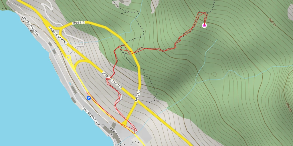 Map of the trail for Galleria Vello Uno