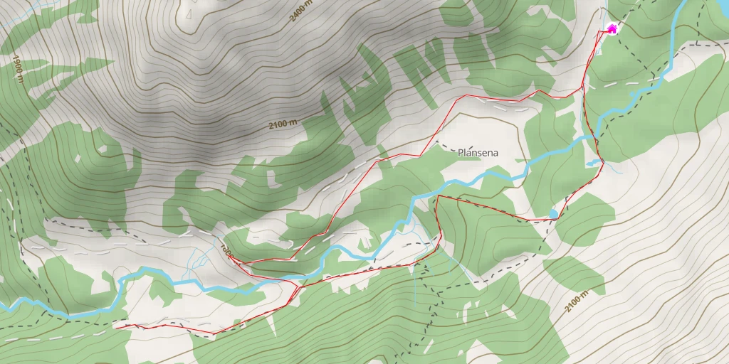 Carte de l'itinéraire :  Rifugio SAC Lungacqua Saoseo