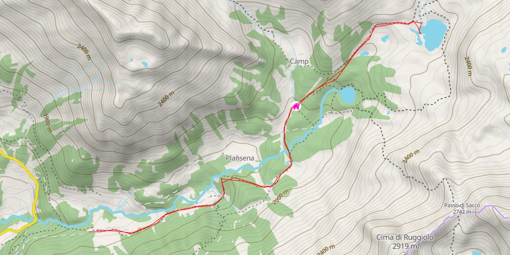 Map of the trail for Lagh da Val Viola