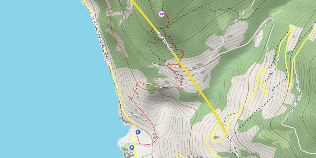 Map of the trail for Galleria Vello Uno