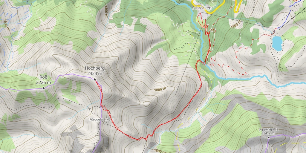 Map of the trail for Hochberg