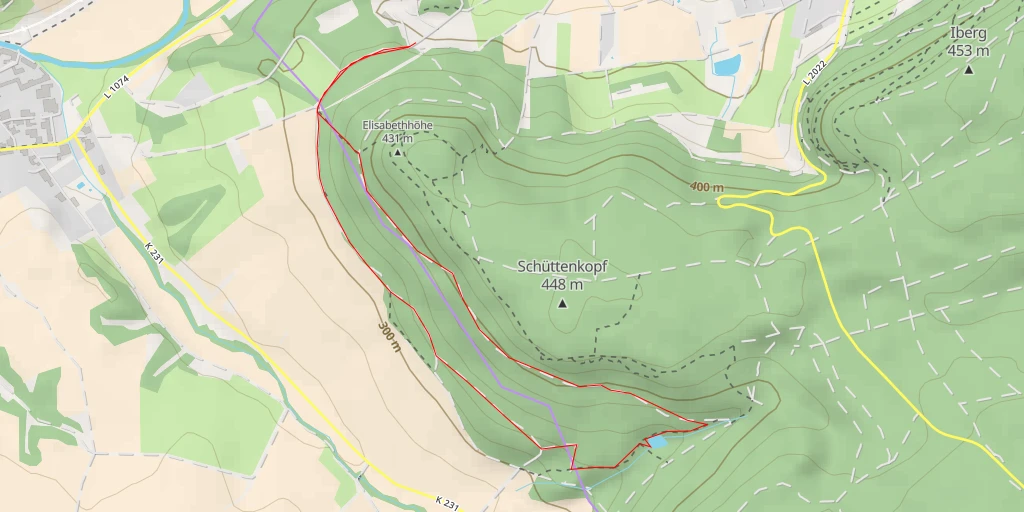 Map of the trail for Schierbachteich