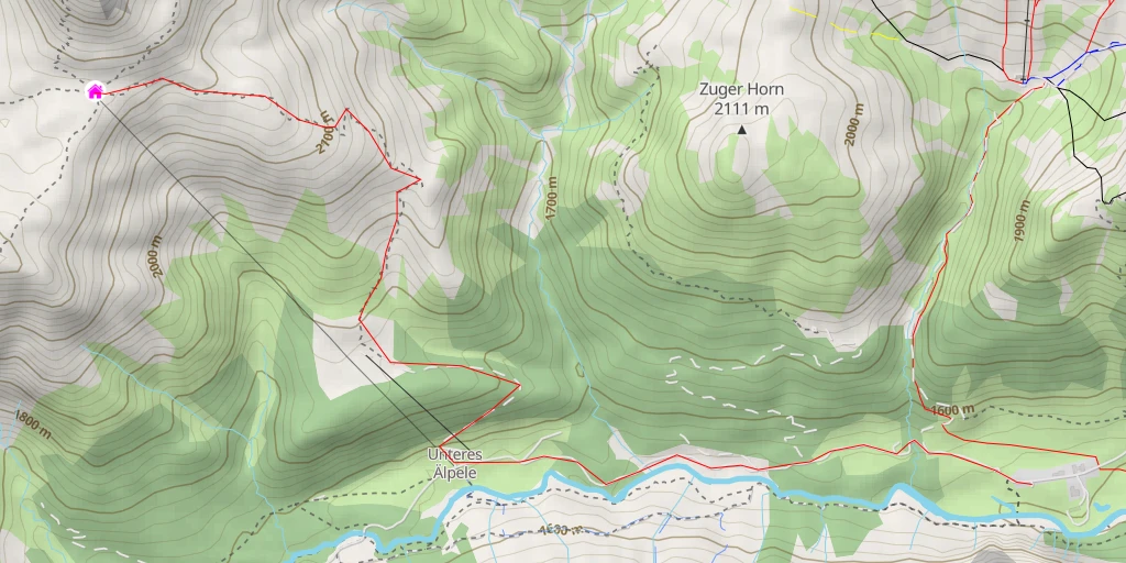 Map of the trail for Göppinger Hütte