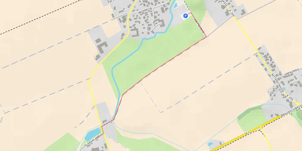 Map of the trail for Kläranlage - Kläranlage