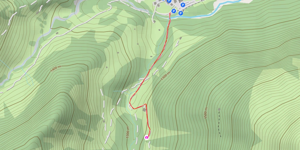 Carte de l'itinéraire :  Panoramaweg - Gemeinde Mittelberg