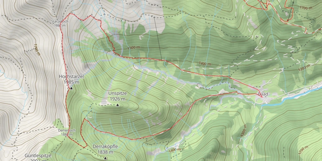 Carte de l'itinéraire :  Hochstarzel