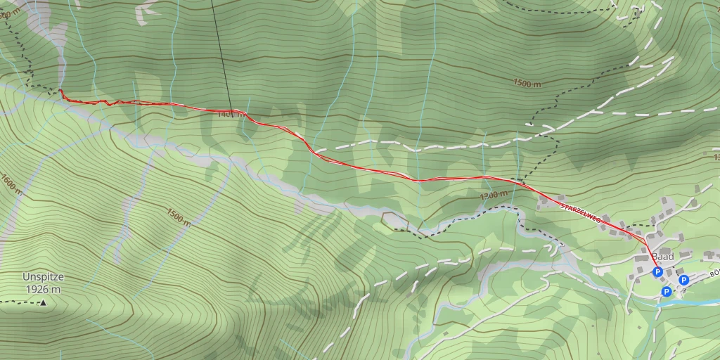 Map of the trail for Starzelweg - Starzelweg