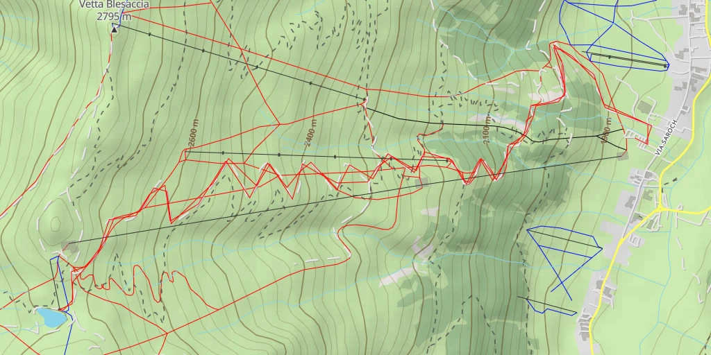 Map of the trail for Lac Salin