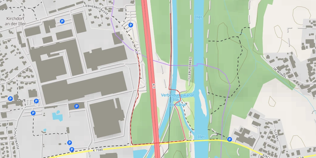 Map of the trail for Illeruferweg - Illeruferweg