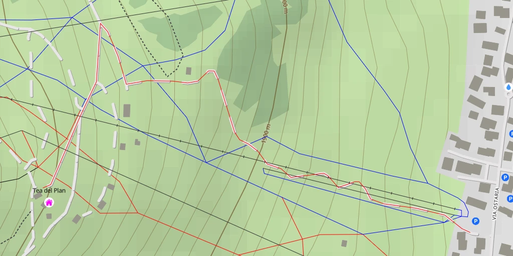 Map of the trail for Tea del Plan