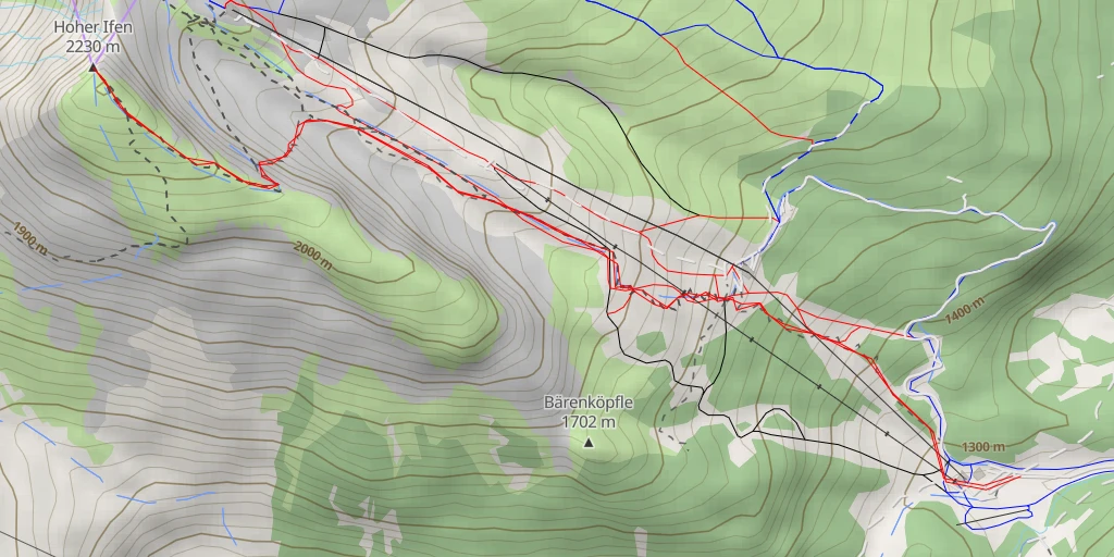 Carte de l'itinéraire :  Hoher Ifen