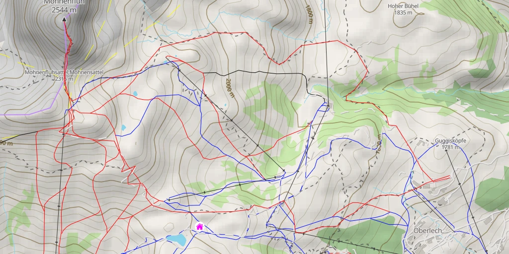 Carte de l'itinéraire :  Mohnenfluh