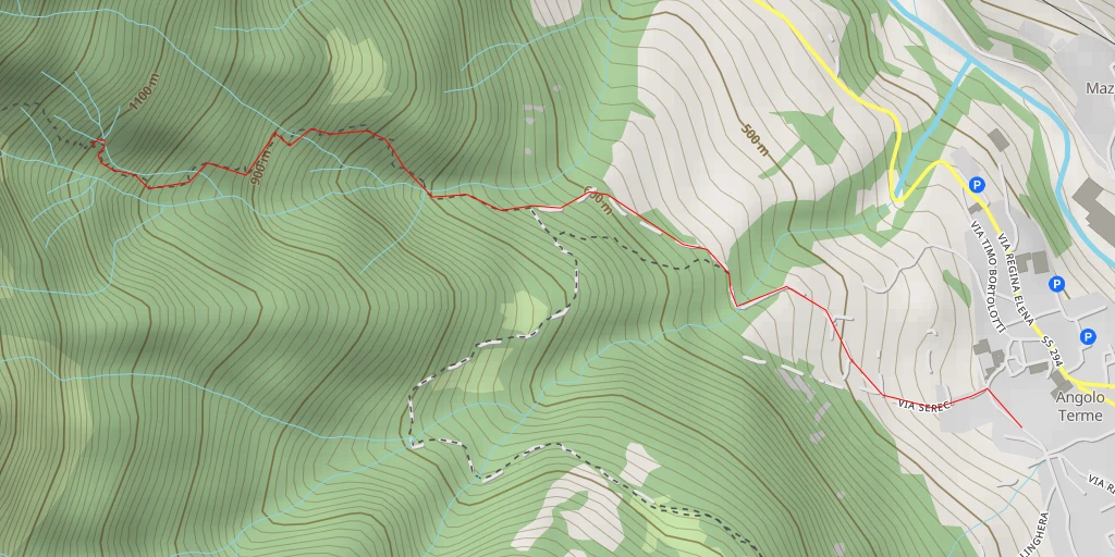 Map of the trail for Sentiero della Bandiera (Angolo Vertical)