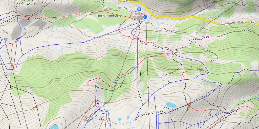 Map of the trail for Hochalphütte