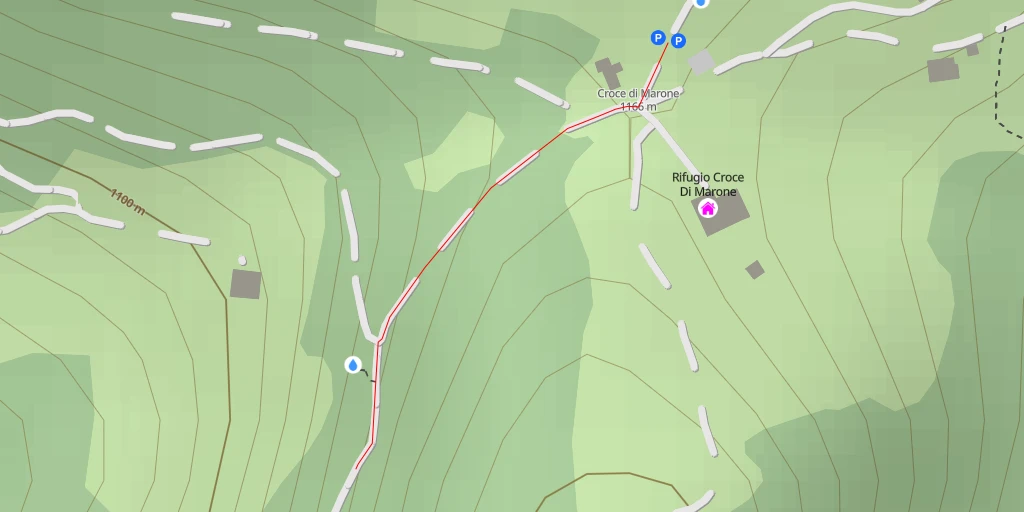 Map of the trail for Via Croce di Marone