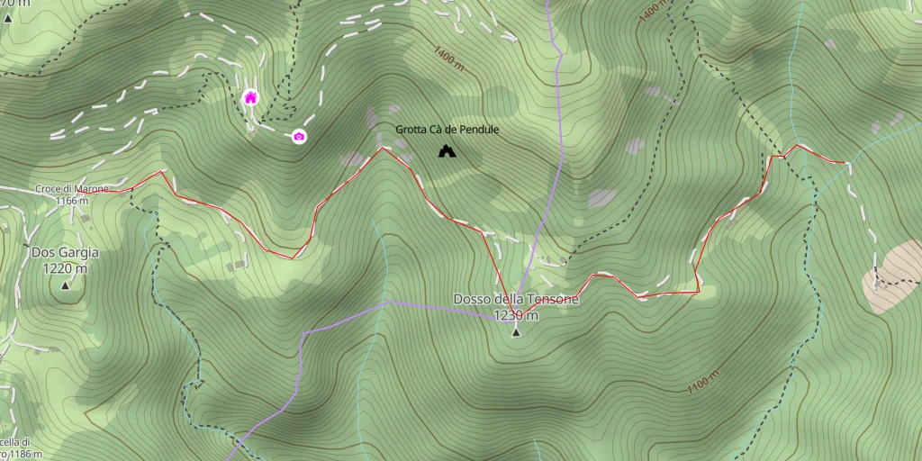 Map of the trail for Strada della Nistola