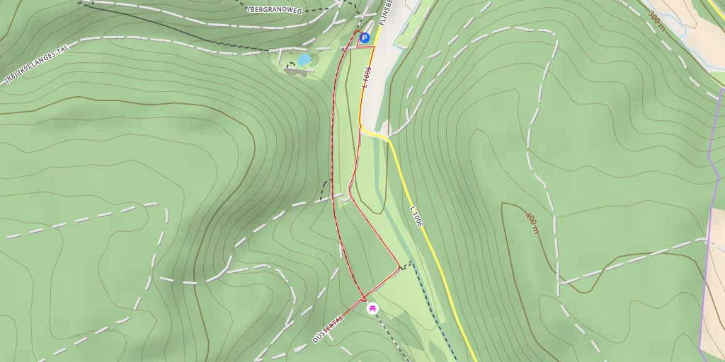 Map of the trail for Düstertal - Düstertal