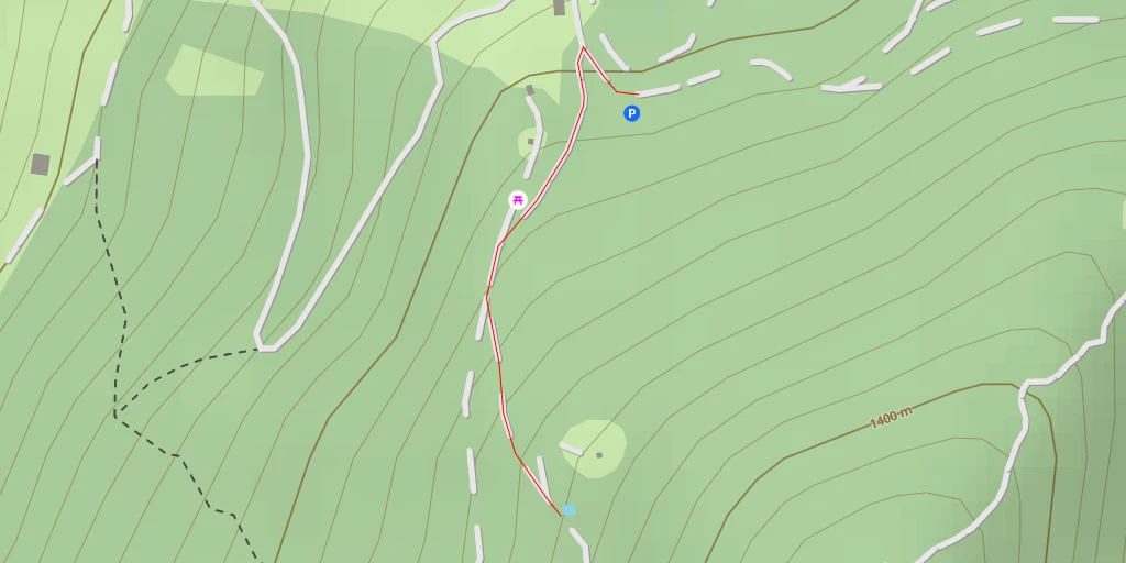 Map of the trail for 14227 - Ferrata Corno del Bene